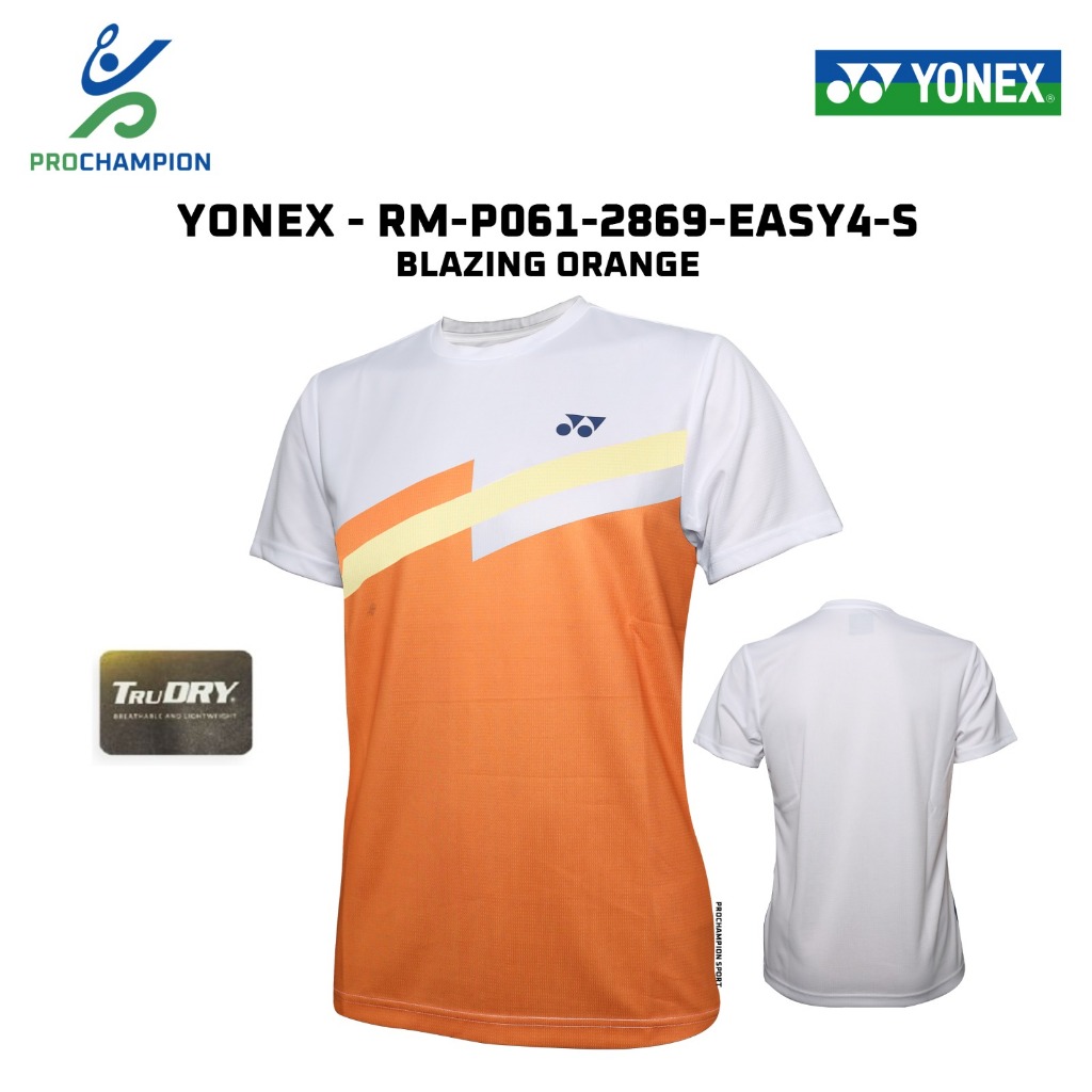 ใหม่! Yonex RM 28669 / RM2869 เสื้อแบดมินตันสีส้ม Blazing