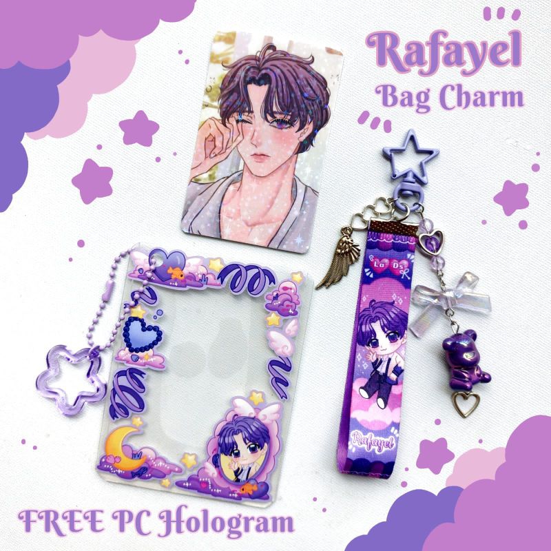 LOVE AND DEEPSPACE BAG CHARM RAFAYEL/ LOVE AND DEEPSPACE TOPLOADER RAFAYEL/LOVE AND DEEPSPACE KEYCHA