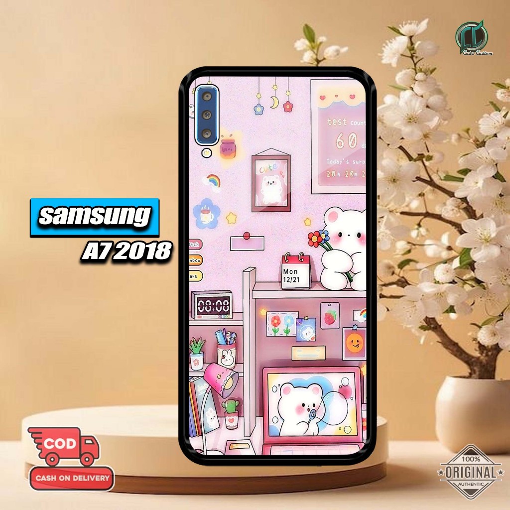 เคส Samsung A72018 ล่าสุด 2D Glossy Hardcase [Panda Motif] Samsung A72018 Casing Hardcase Sofcase Gl