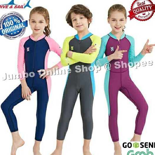 เทรนด์เพิ่มเติมในชุดว่ายน้ําดําน้ํายาวสําหรับเด็กผู้หญิง DIVE SAIL ORIGINAL