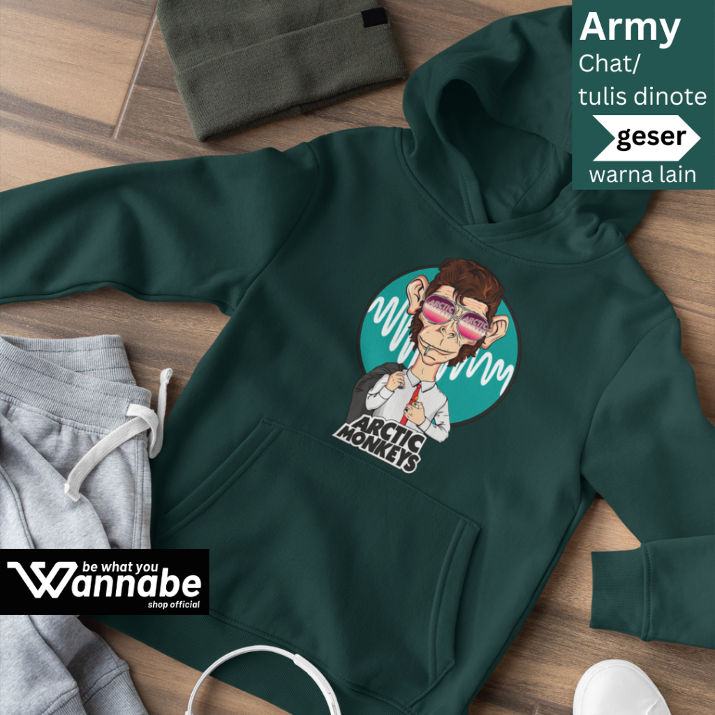 Kids Cotton Everyday Hoodie Sweater ARCTIC MONKEYS BAND อายุ 4 - 15 ปี Premium Cotton Fleece