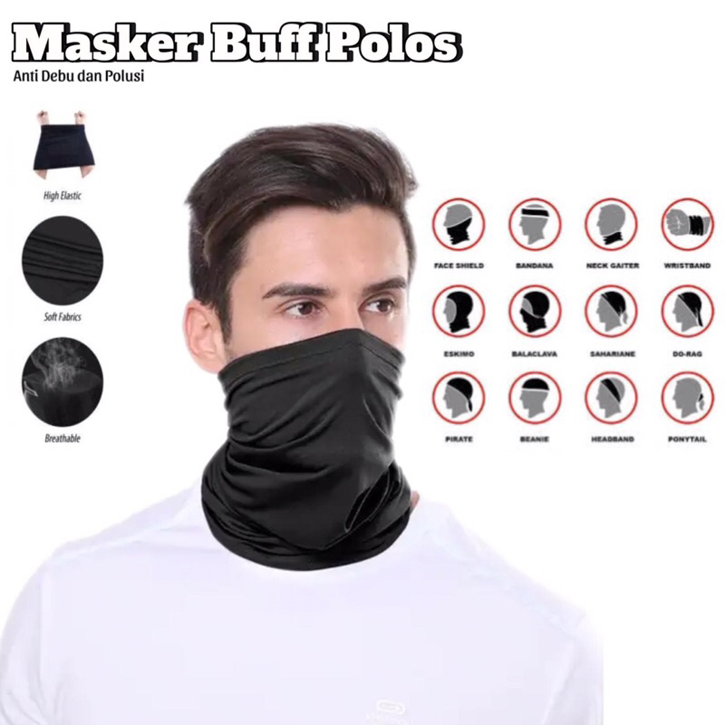 ผ้าบัฟสีดํามัลติฟังก์ชั่น Army Motif Buff