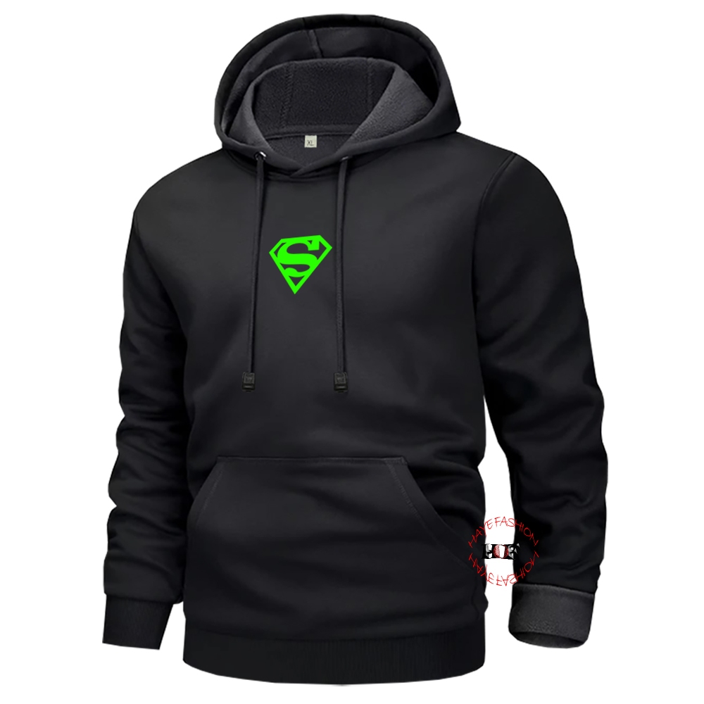Haye Fashion - Unisex Hoodie Superman Stabilo Jumper Men-Women Jacket Sweater ล่าสุด