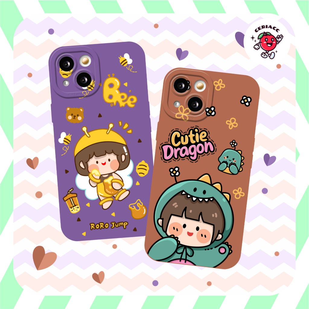 ใหม่! PRINTING PRO CAMERA GIRL DINO BEE case realme C55 7 c15 c20 c11 2021 c21 c21y c25y c25 c12 c35