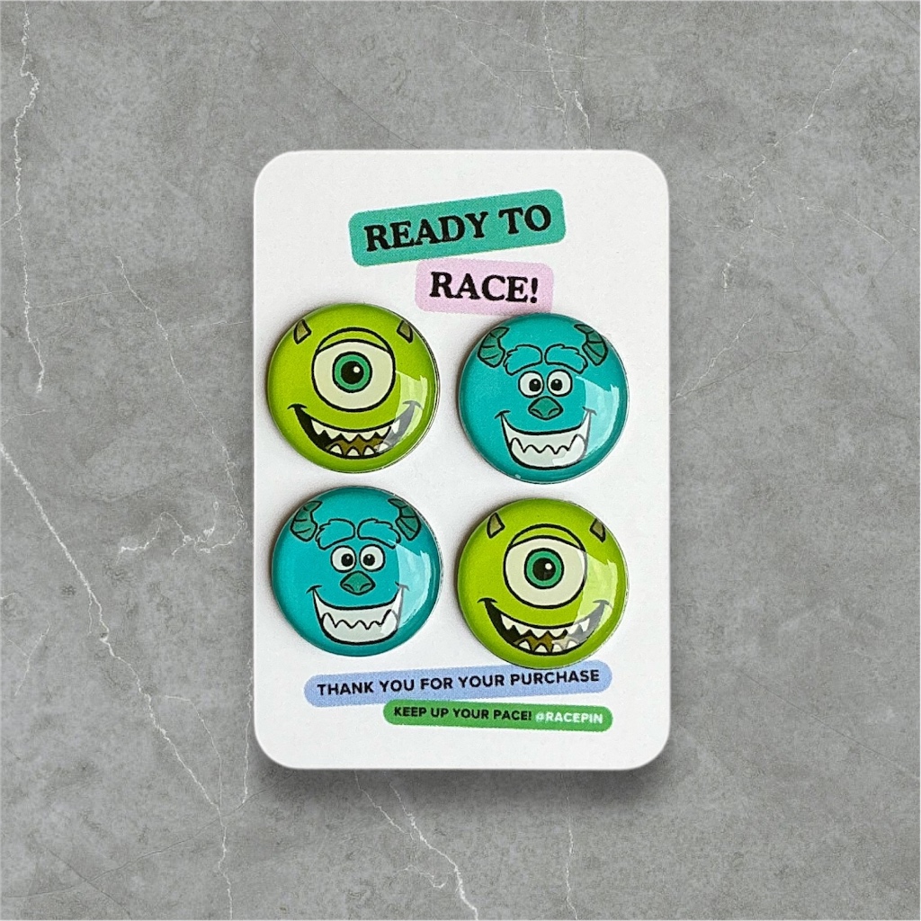 RacePin Magnet BIB ไมค์และซัลลี่ Monster Inc Monster University