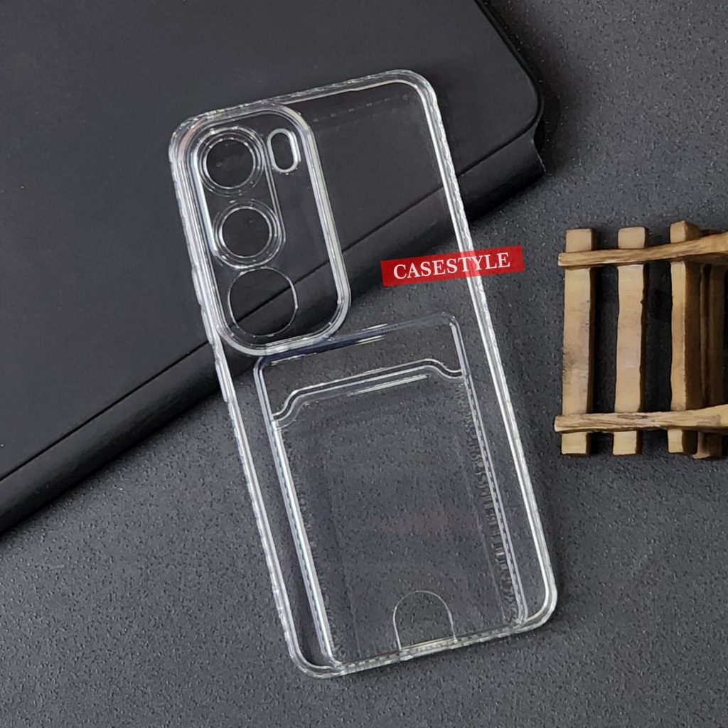 เคส Vivo V40 Lite - เคสการ์ดใส ช่องใส่การ์ด เคสใส Vivo V40 Lite CaseStyle