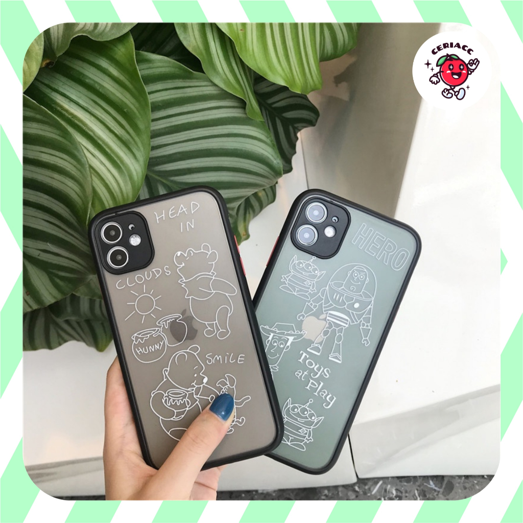 PRINTING HYB POOH Motif case iphone 6 7 8 plus x xr xs max 4G 11 12 pro max vivo Y19 Y21S Y33S Y21 2