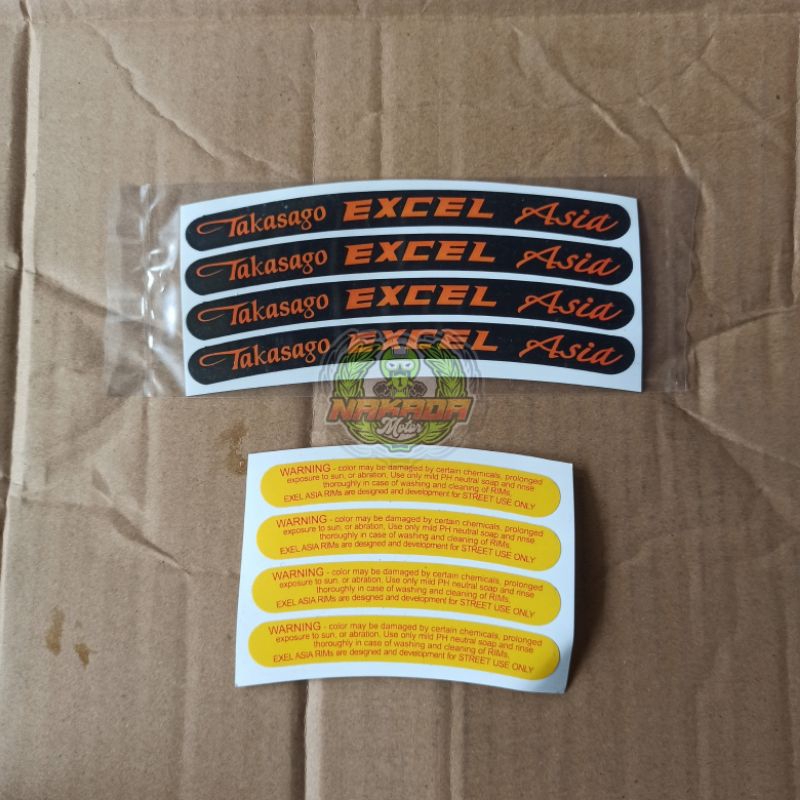 สติ๊กเกอร์ TAKASAGO EXCEL ASIA PRINT RIM