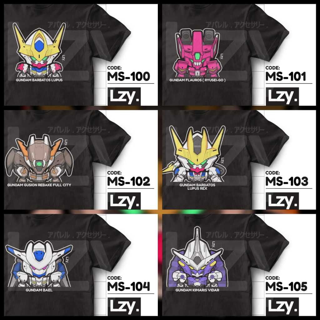 [PRE-ORDER] Orphans / GUNDAM IRON-BLOODED GUNDAM BARBATOS T-SHIRT by LZY