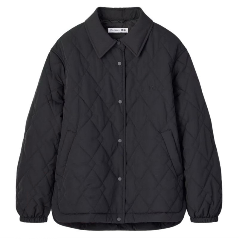 Uniqlo JWA เสื้อแจ็คเก็ตบุนวม สีดํา