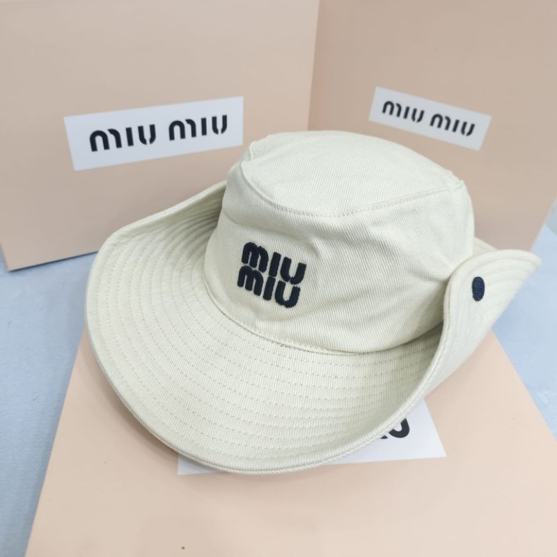 ขายส่งจริง PICT MIU MIU DENIM COWBOY HAT ACCORDING TO PICTURE