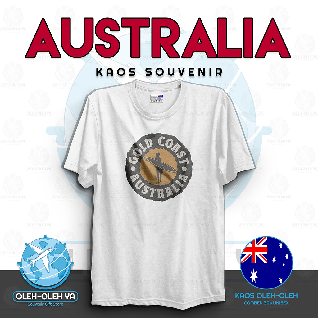 ของที่ระลึก YA ของที่ระลึก เสื้อยืดออสเตรเลียเสื้อยืดออสเตรเลียของที่ระลึกออสเตรเลียเสื้อยืด Gold Co