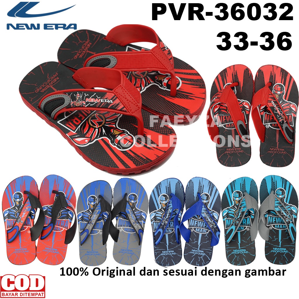 NEWERA PROFOUND NEWERA MAN PVR-36032 LIGHT FLEXIBLE RUBBER CHARACTER FLIP-FLIP รองเท้าแตะ