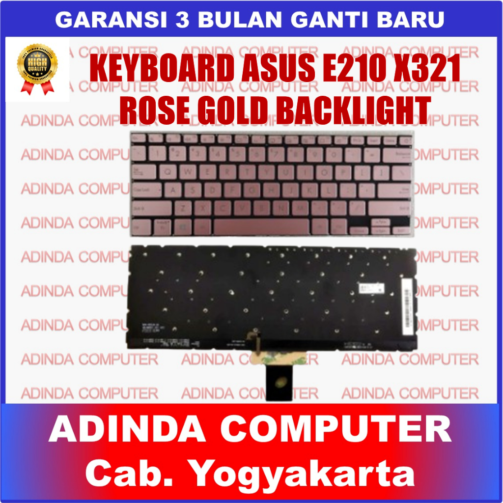 Asus E210 X321 X321EA X321JA X321JP X321JQ คีย์บอร์ดแบ็คไลท์สีโรสโกลด์
