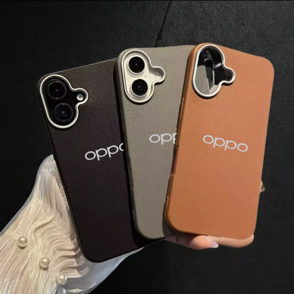 กรณี + โลโก้ Premium Softcase ปลอก Hp หนัง Slim เคสโทรศัพท์สําหรับ Oppo A5i A5 2025 PRO A1 A98 Reno 