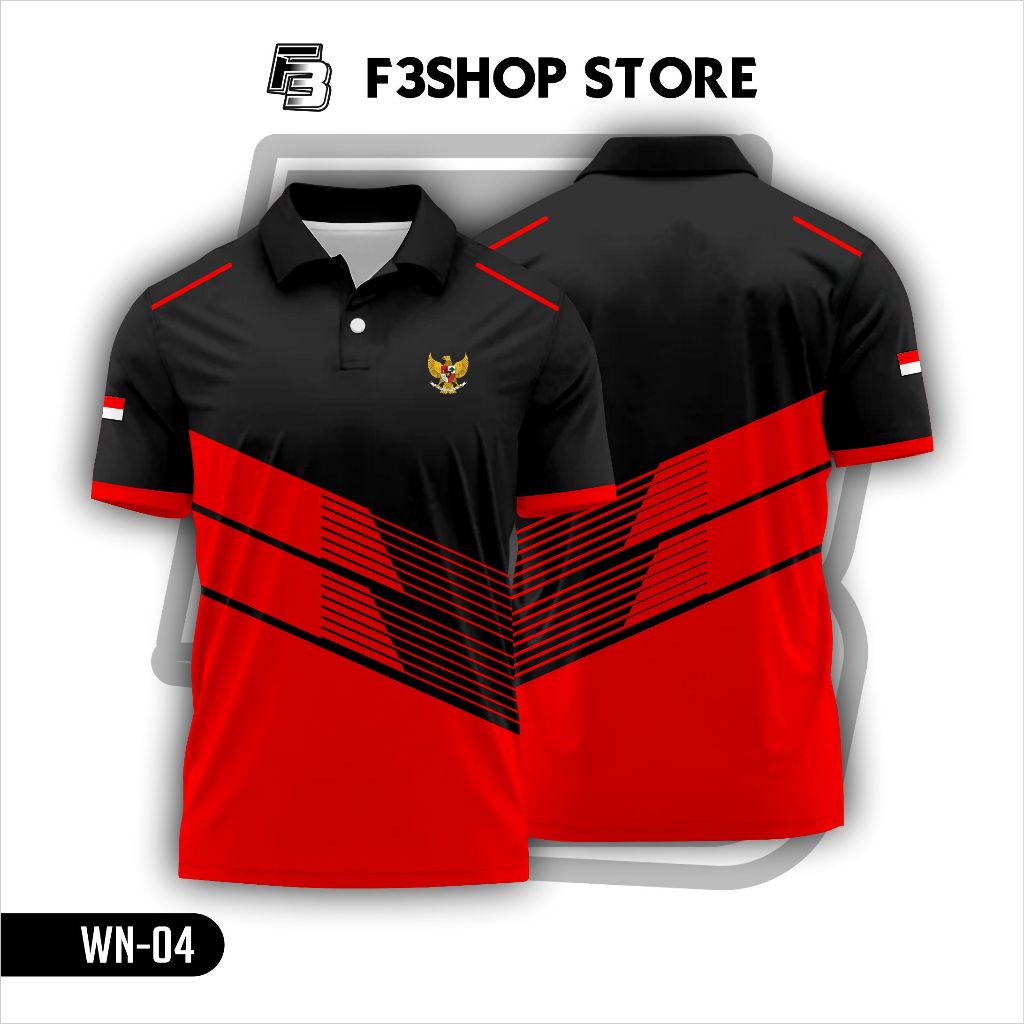 MERAH Jersey เสื้อยืดคอปกโปโล premium Full Printing dryfit วัสดุล่าสุดเหมาะสําหรับผู้ชายและผู้หญิงกี