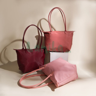 lanika.idn Kimmy Tote Bag Tas Jinjing Tas Bahu Tas Kuliah Kantor Wanita Water Splash Hitam Pink Salem Krem Cream Coklat Hijau Hitam