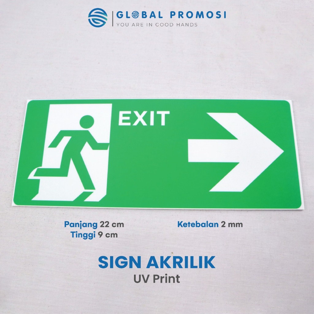 ป้ายอะคริลิค Exit Signage Board Uv Print Laser