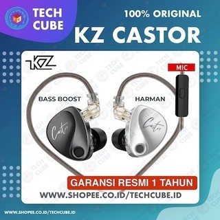 KZ CASTOR with MIC Dual Dynamic Driver Earphone Headset Harman Bass Boost Alt ZVX D-FI