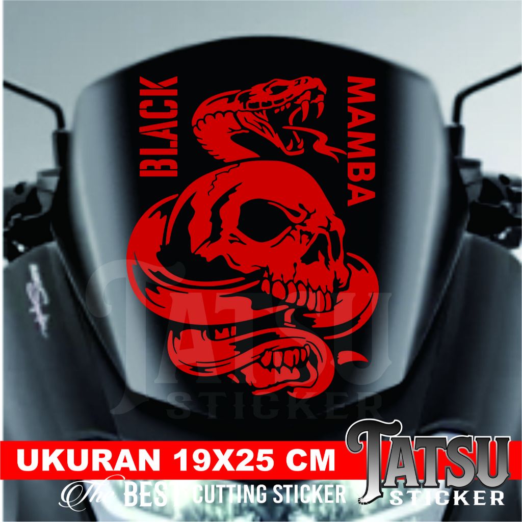 CUTTING STICKER CAR GLASS BODY VISOR MOTORCYCLE STICKER BLACK MAMBA