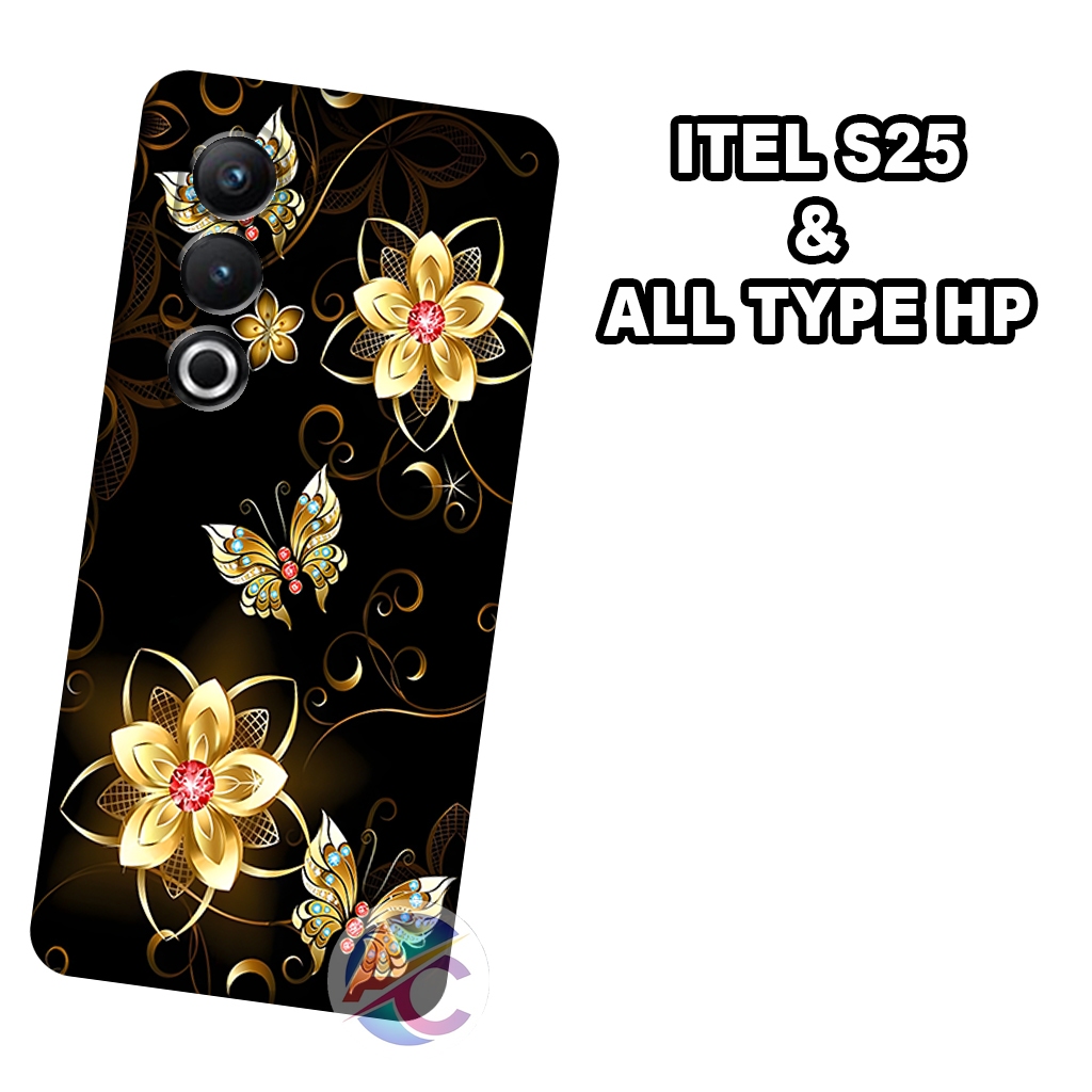 AC49/Softcase Procamera สําหรับ Itel s25 ล่าสุด 2024/Quality Case/Butterfly Motif/เคสยางยืดหยุ่น/เคส