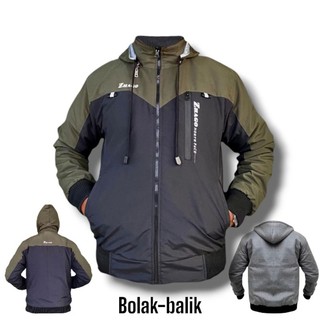 Jaket Pria Tazlan ZN Original Bolak Balik Waterproof Warna Kombinasi