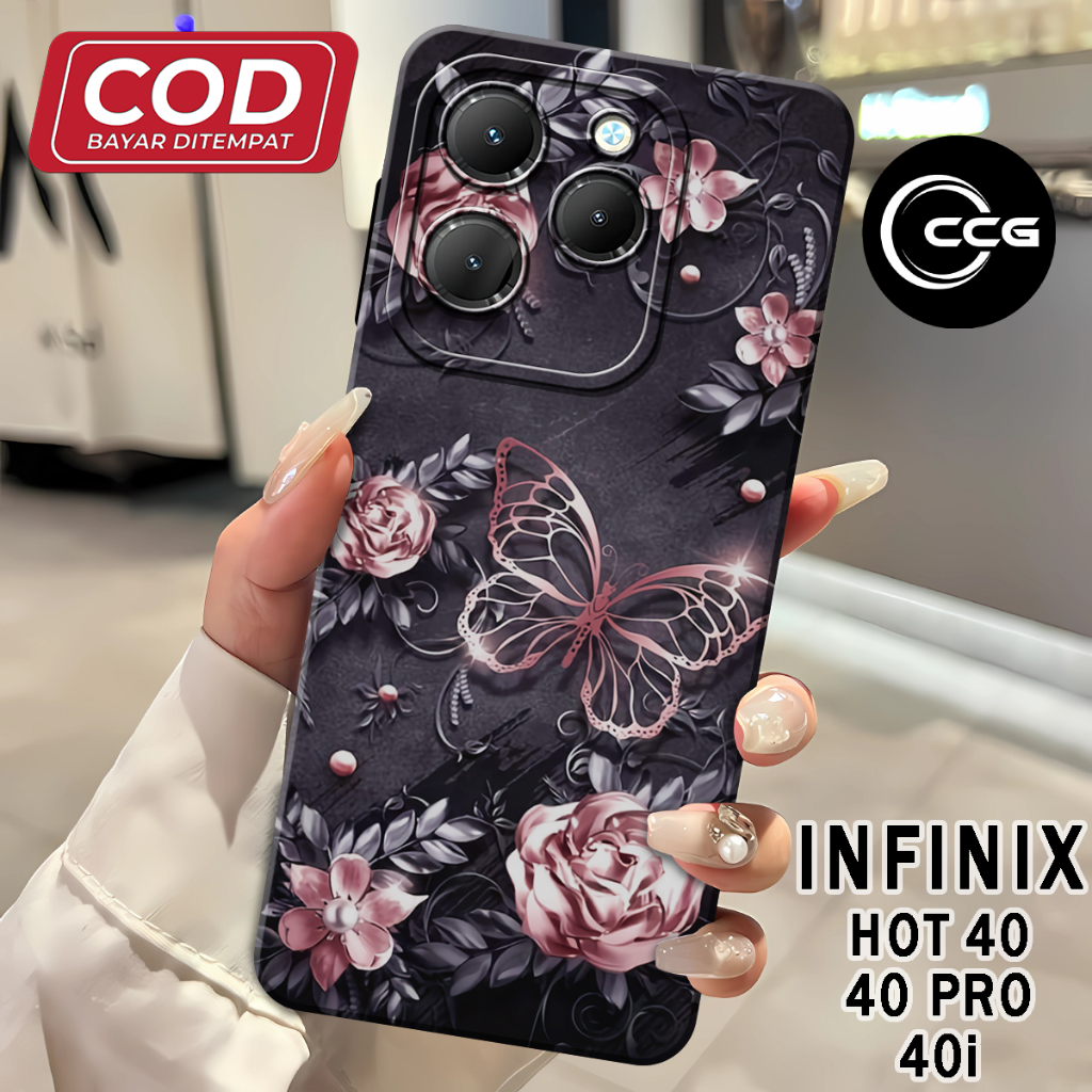 ( CCG 2 ) Softcase ซิลิโคน hp เต็มยางยืดหยุ่นสําหรับ infinix hot 40 l hot 40i l hot 40 pro Pro กล้อง