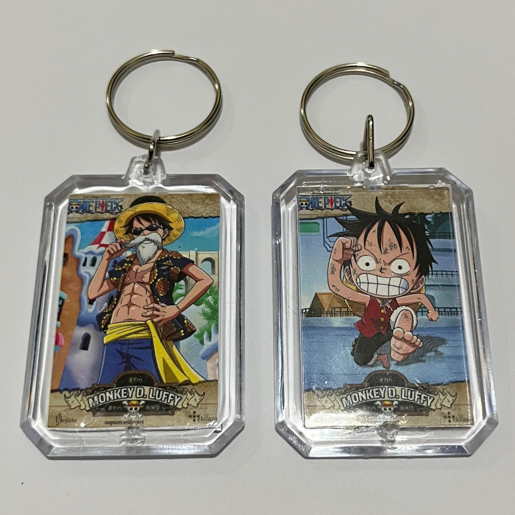 GUNDAN HOLOGRAM ACRYLIC KEYCHAIN ONE PIECE JOLLY ROGER KEYCHAIN WIBU ACRYLIC พวงกุญแจ UNOFFICIAL LUF