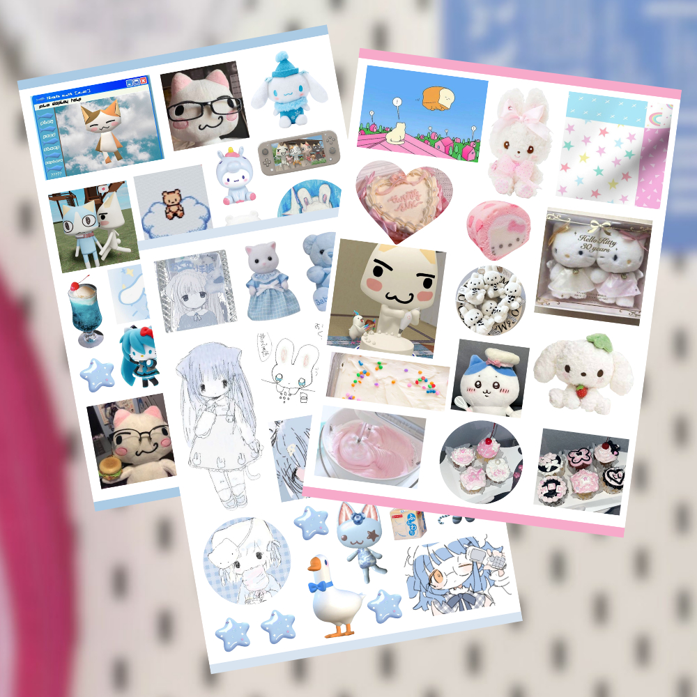 DECO STICKER SHEET / CUTE RANDOM DECO STICKER FOR JOURNALING SRAPBOOK PHONECASE NOTEBOOK TIN CASE WA