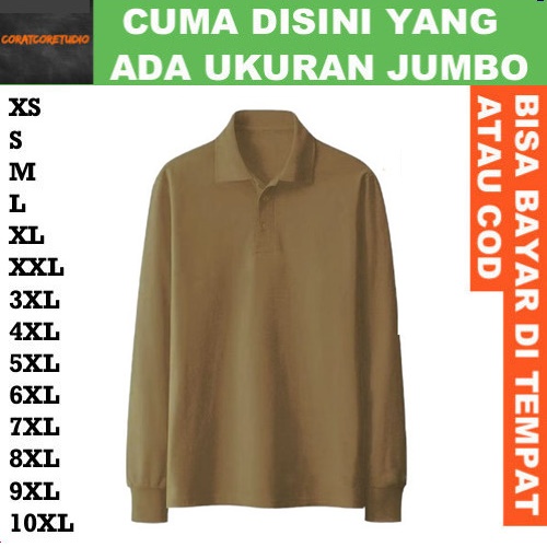 เสื้อโปโลผู้หญิง เสื้อโปโลเด็กผู้หญิง คอปกธรรมดาชาย ทุกเพศ แขนยาว จัมโบ้ ไซส์ใหญ่ พรีเมี่ยม แขนยาว ป