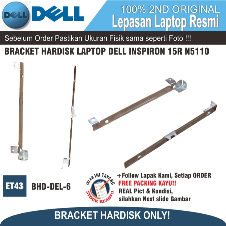 ET43 BHD-DEL-6 DELL INSPIRON 15R N5110 TCF5Y XRW84 แล็ปท็อป HARD DISK BRACKET