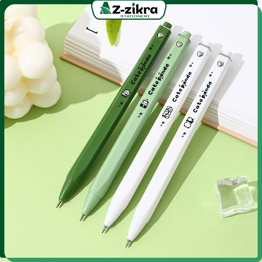 0.5 มม.ปากกาเจลน่ารัก Panda ตัวอักษรปากกาเจล / Panda Square Shape ปากกาตื้นโรงเรียนเครื่องเขียน Az Z