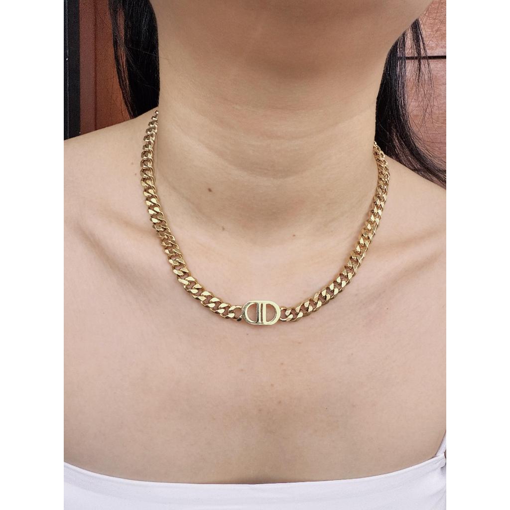 สร้อยคอเกล็ดมังกรไทเทเนียมของผู้หญิง KSCD01G 18k Premium