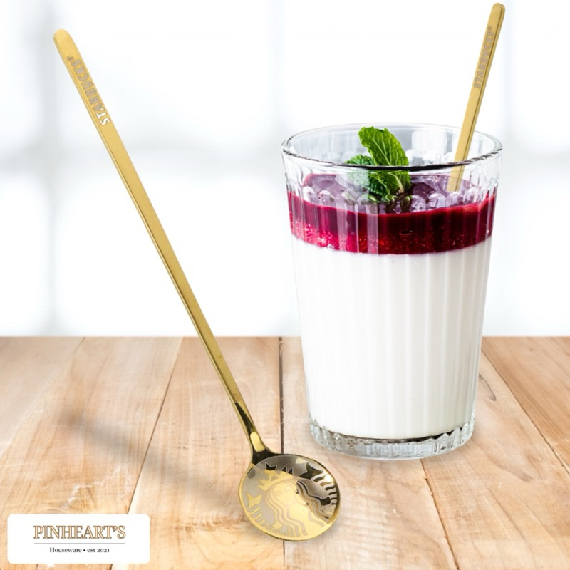 STARBUCKS LONG SPOON STAINLESS STEEL COFFEE DESSERT TEA SPOON / STARBUCKS TEA SPOON - F89