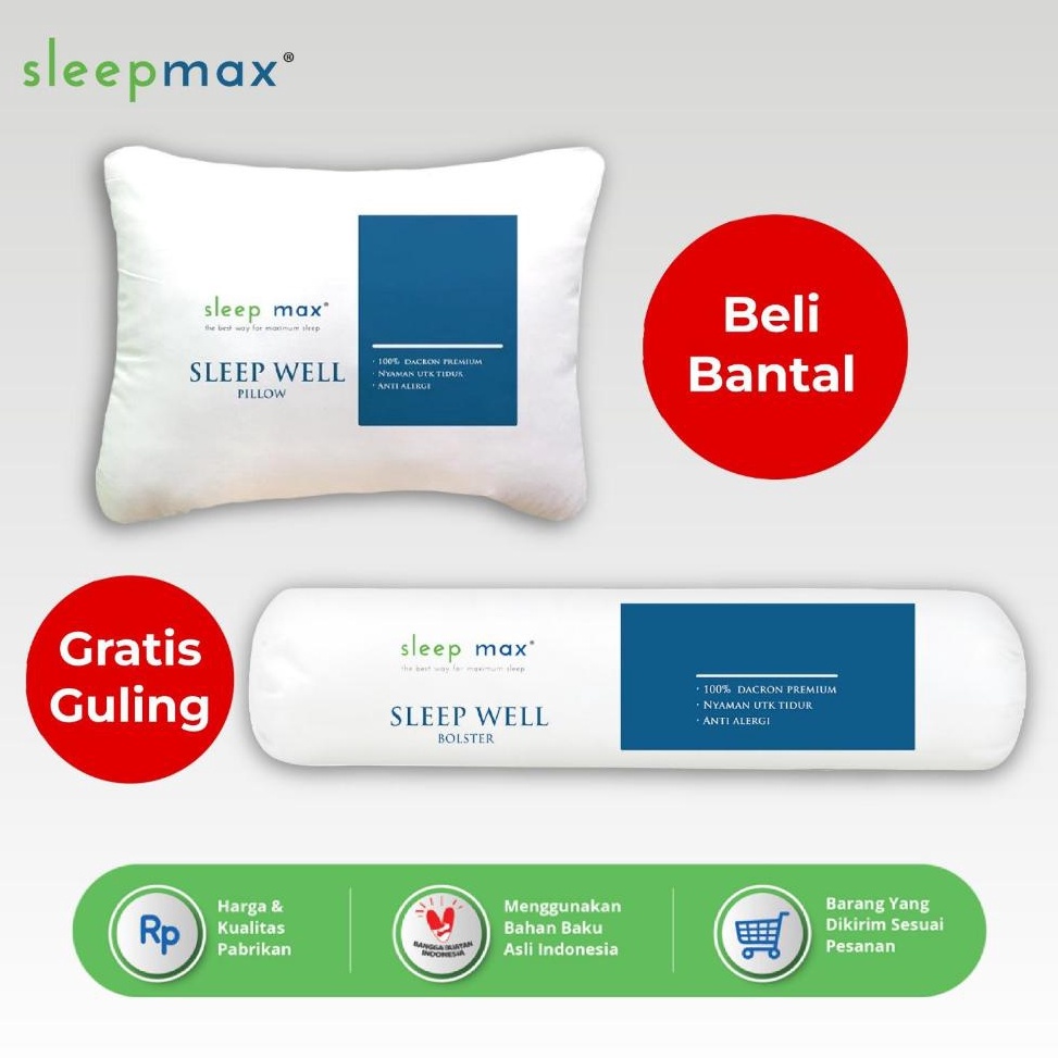 Sleepmax CAN BE BONUS Bolster หมอนนอนโรงแรม หมอนข้าง Sleep Well