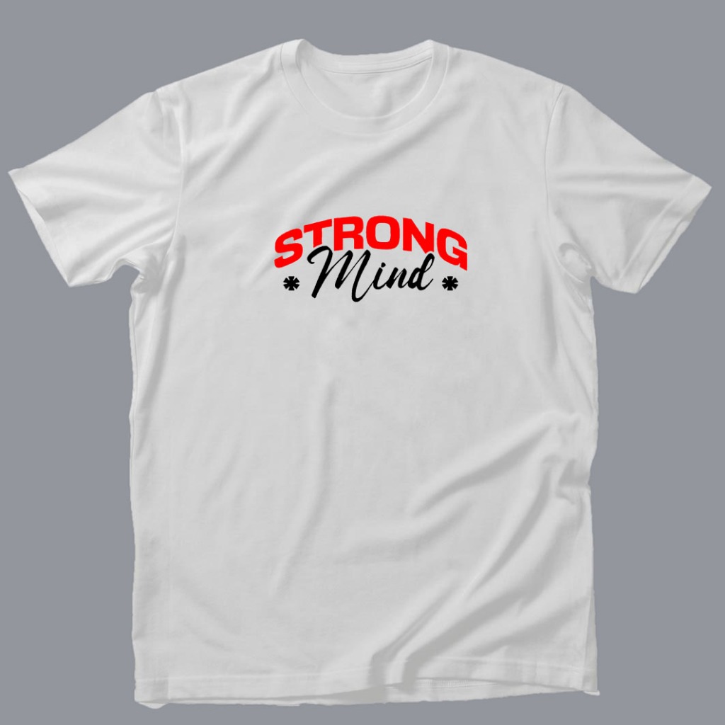 KATUN CwrStore Distro เสื้อผ้า Premium เสื้อยืดผู้ชายและผู้หญิง STRONG MIND 24s วัสดุผ้าฝ้าย