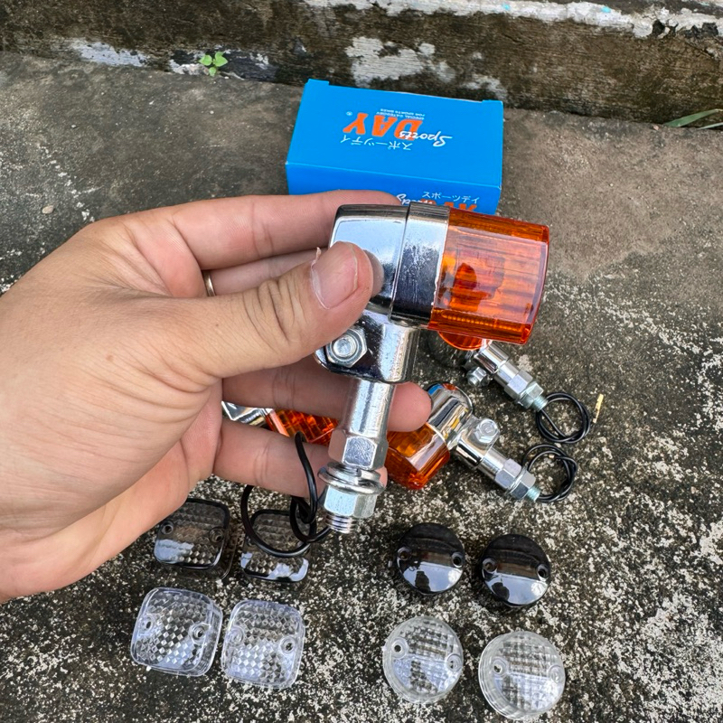 SQUARE AND ROUND HAMMER MODEL RITING TURN SIGNAL DAY CROME 3 แก้ว - รูปที่ 4