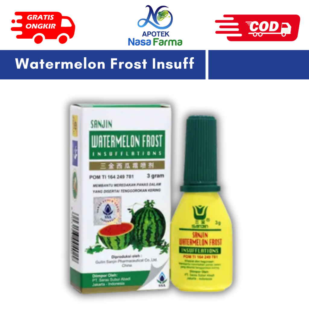 Sanjin Watermelon Frost Insufflsations - 3gr / Thrush / Sore Throat / Deep Heat