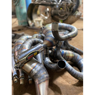 Knalpot Vespa Kolong Kanan Pendek PX SERIES sans racing exhaust