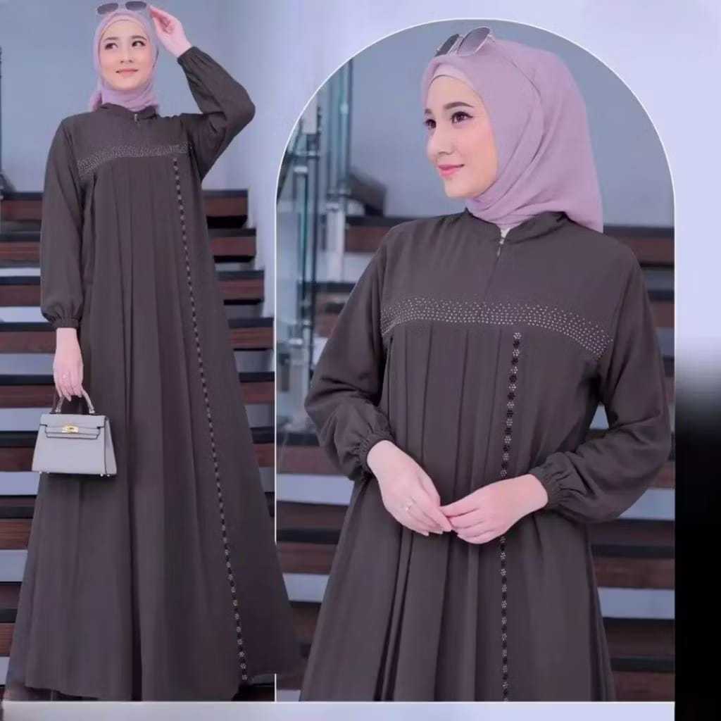 Anggun DRESS GAMIS CRINKLE SOFAROSKI MUSLIM SEQUENCE