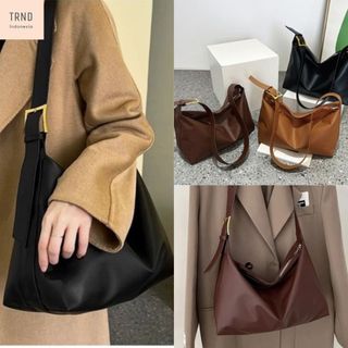 Tas Bahu Kulit Wanita Mahasiswa Tote Bag Kerja Kuliah Formal Tas Selempang Fashionable HB026 KIM