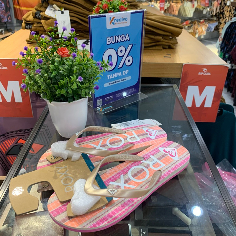 รองเท้าแตะโลโก้ Roxy Tahiti Vll