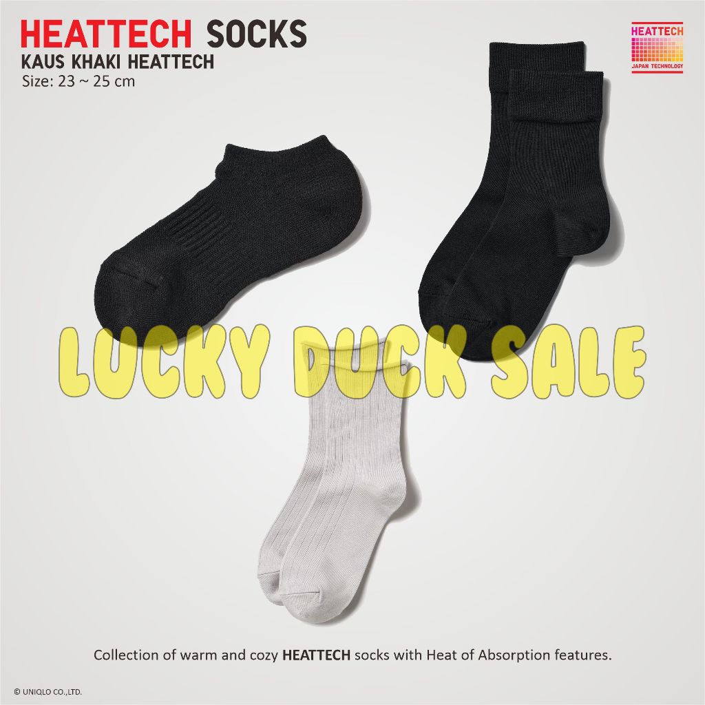 UNIQLO Heattech Socks ถุงเท้าอุ่นหนาแบบสั้นสําหรับผู้หญิง