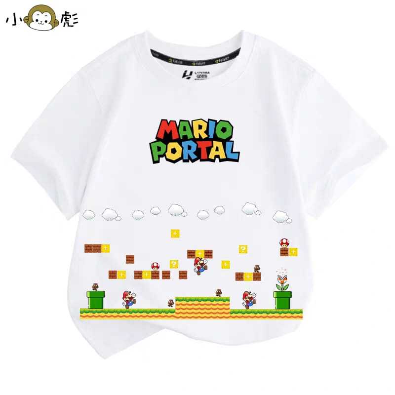 MYSTIQUE.ID - เสื้อยืดเกม MARIO PORTAL - น่ารัก, COOL และ AESTETIC TSHIRT