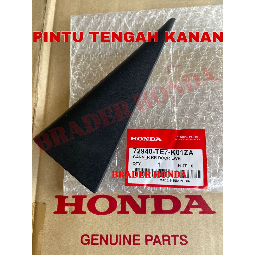 ด้านหลังประตูภายในฝาครอบ MOBILIO BRV GEN 1 DG1 2014 2015 2016 2017 2018 2019 2020 2021 2022 2023 HONDA 72940-TE7-K01ZA 72980-TE7-K01ZA QUARTERD TRIANGLE LIND
