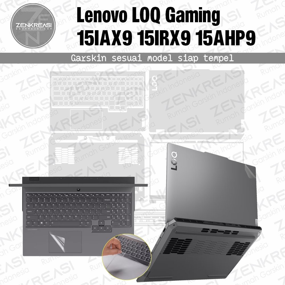 Garskin แล็ปท็อป Lenovo LOQ Gaming 15IAX9 15IRX9 15AHP9, Fullbody Custom