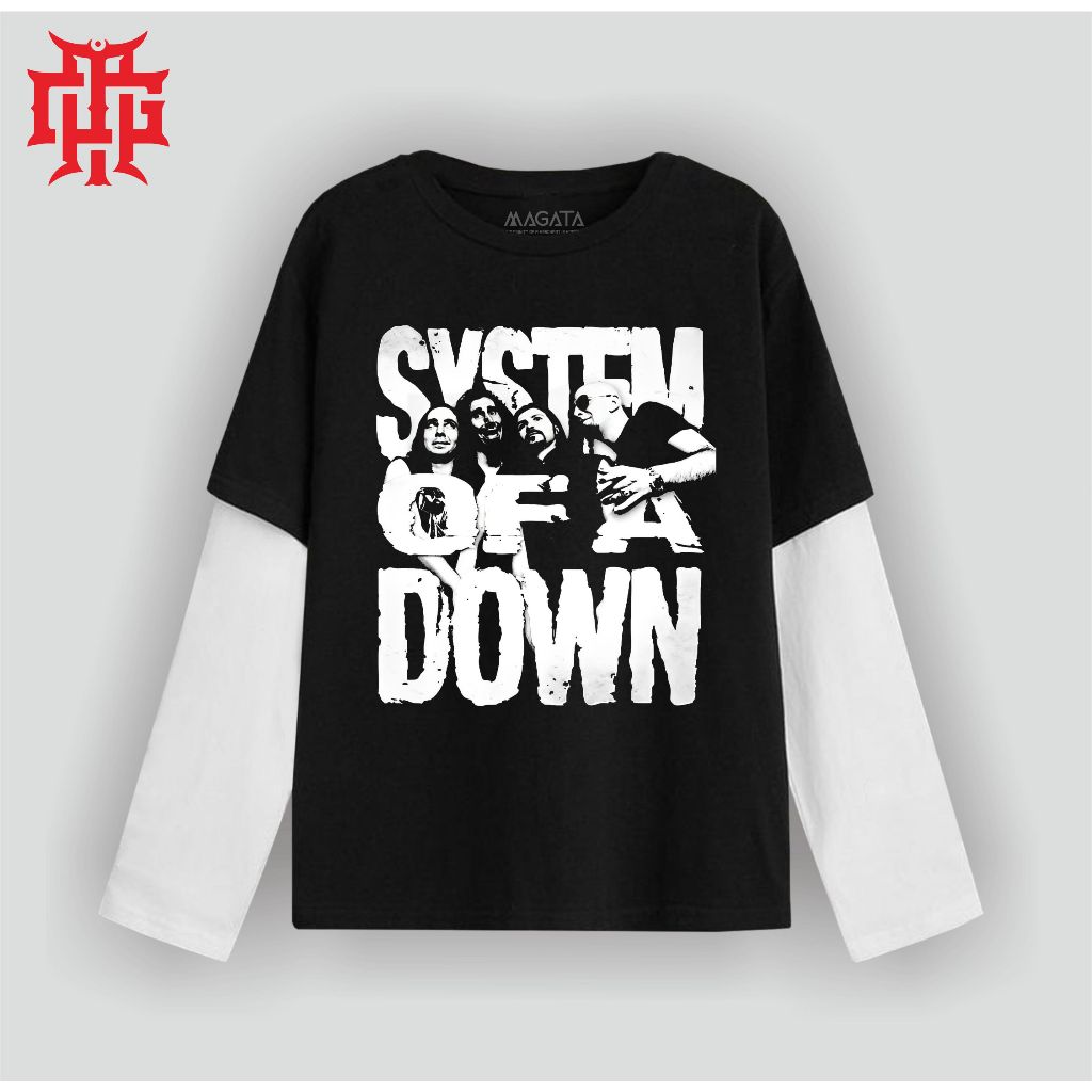 Cavenza Official เสื้อยืด Double layer แขนยาว System Of down Streetwear Unisex