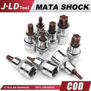 JLD 1/2 Mata Kunci Shock Bintang T25 T27 T30 T35 T40 T45 T50 T52 T55 Mata sok Impact Torx Bit Socket Buat buka Honda Yamaha