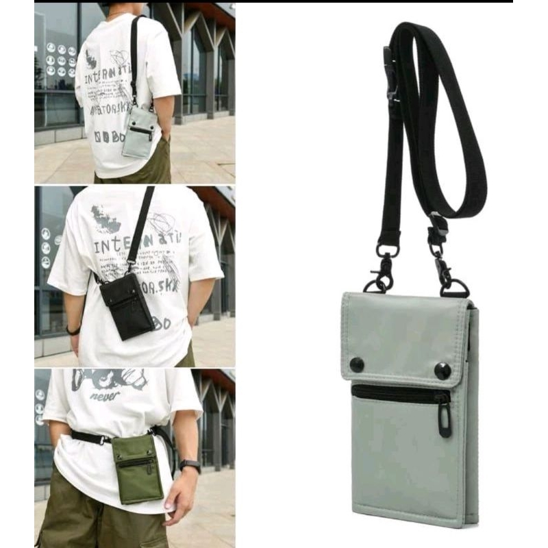 HP JRX Mens Womens Hanging wallet Pocket Mobile Phone Sling Bag