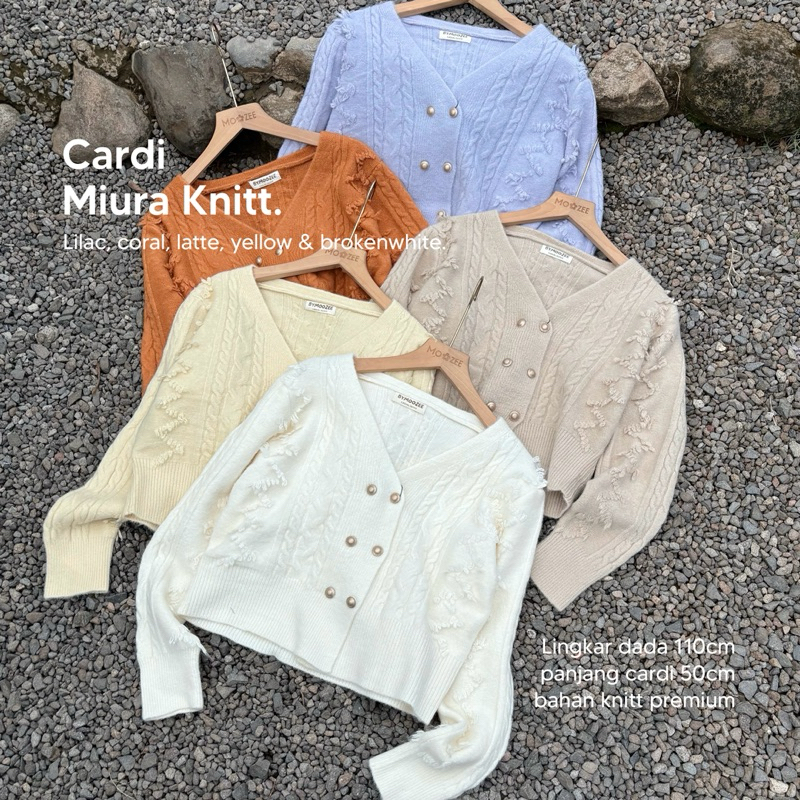 BYMOZEE CARDIGAN MIURA KNIT